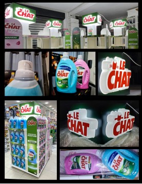 LOGO LE CHAT 3D LED